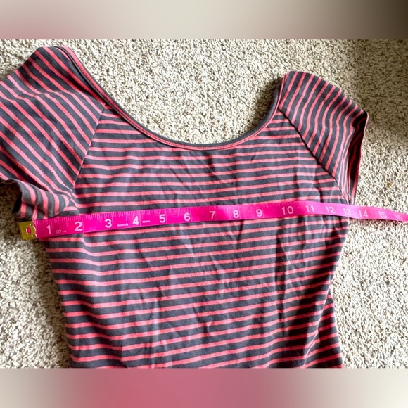 SO Striped pink and gray Women's Dress - Picture 4 of 7